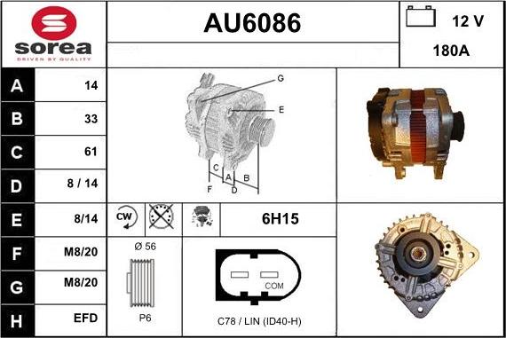 Sera AU6086 - Alternator furqanavto.az