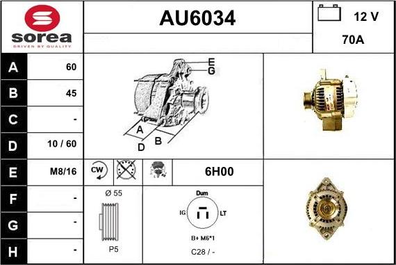 Sera AU6034 - Alternator furqanavto.az