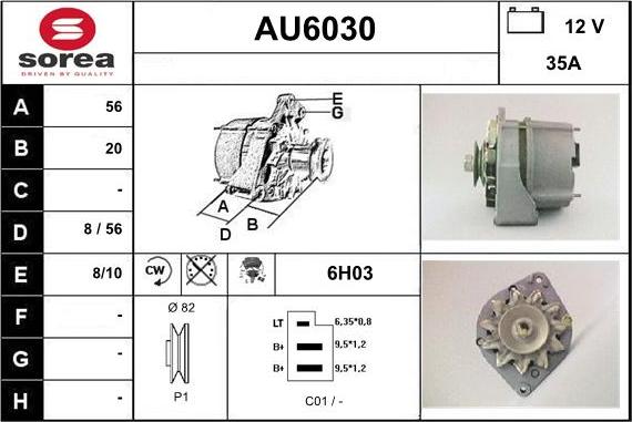 Sera AU6030 - Alternator furqanavto.az