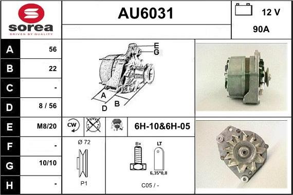 Sera AU6031 - Alternator furqanavto.az