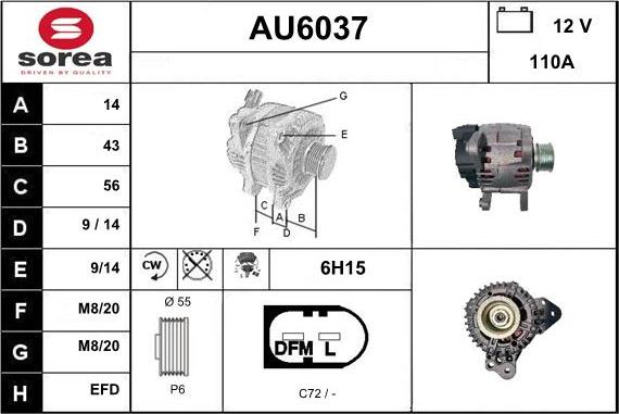 Sera AU6037 - Alternator furqanavto.az