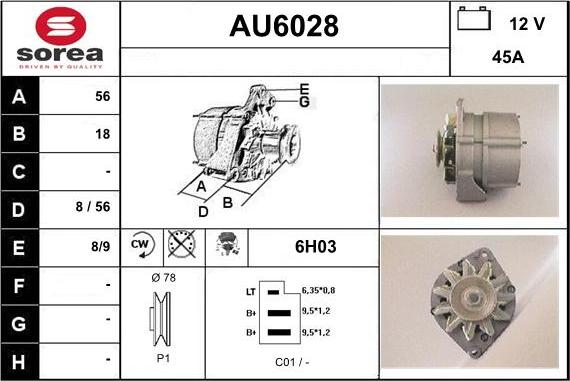 Sera AU6028 - Alternator furqanavto.az