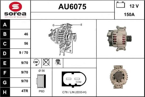 Sera AU6075 - Alternator furqanavto.az