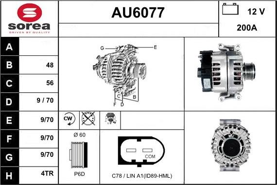 Sera AU6077 - Alternator furqanavto.az