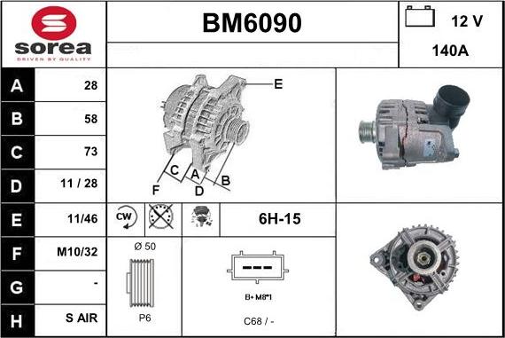 Sera BM6090 - Alternator furqanavto.az