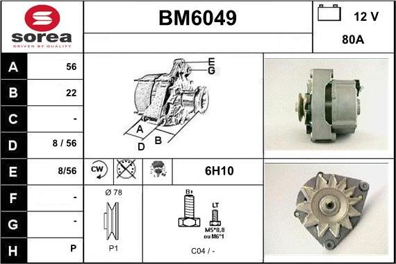 Sera BM6049 - Alternator furqanavto.az