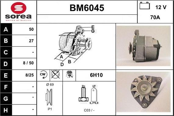 Sera BM6045 - Alternator furqanavto.az