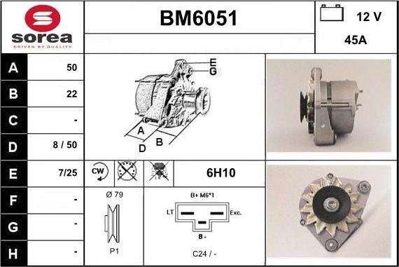 Sera BM6051 - Alternator furqanavto.az