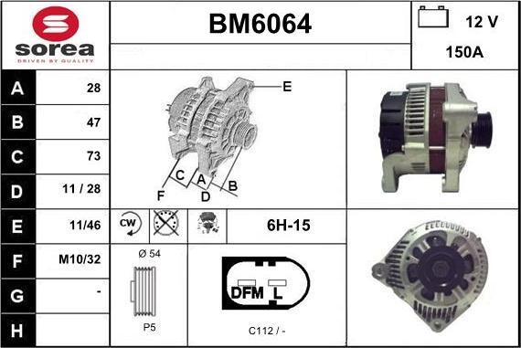 Sera BM6064 - Alternator furqanavto.az