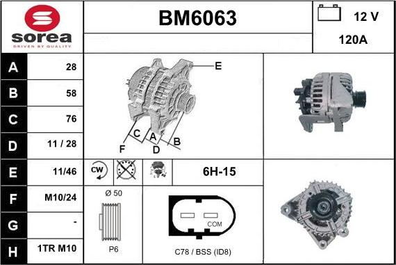 Sera BM6063 - Alternator furqanavto.az