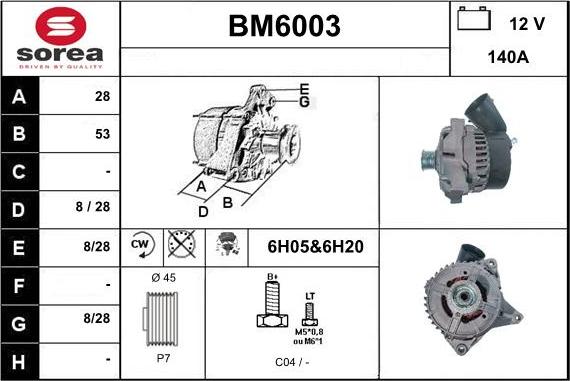 Sera BM6003 - Alternator furqanavto.az