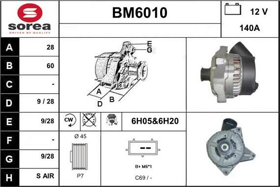 Sera BM6010 - Alternator furqanavto.az