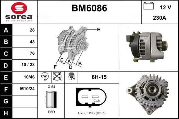 Sera BM6086 - Alternator furqanavto.az