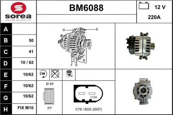 Sera BM6088 - Alternator furqanavto.az