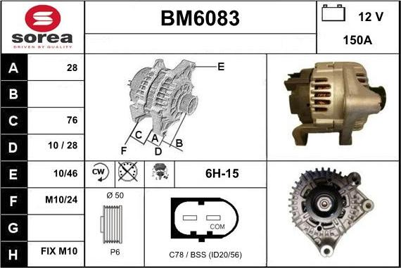 Sera BM6083 - Alternator furqanavto.az
