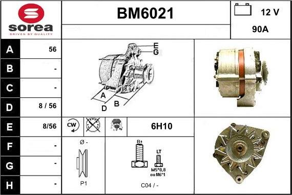 Sera BM6021 - Alternator furqanavto.az