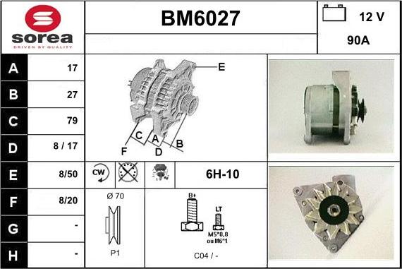 Sera BM6027 - Alternator furqanavto.az