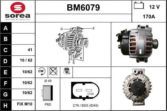 Sera BM6079 - Alternator furqanavto.az