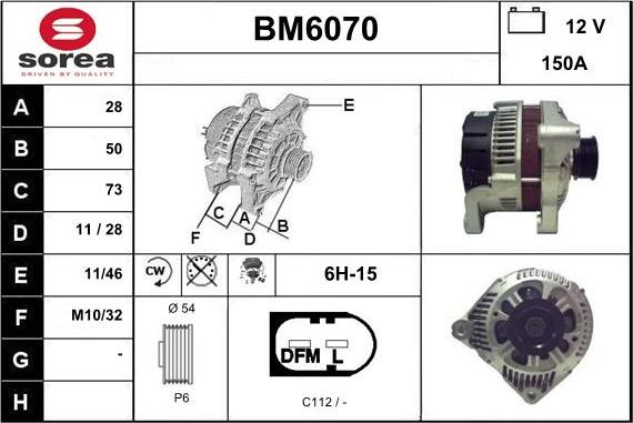 Sera BM6070 - Alternator furqanavto.az