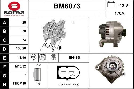 Sera BM6073 - Alternator furqanavto.az