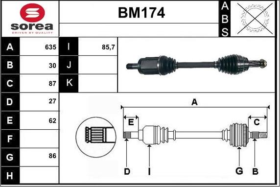 Sera BM174 - Sürücü mili www.furqanavto.az