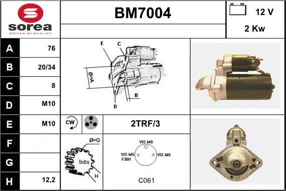 Sera BM7004 - Başlanğıc furqanavto.az