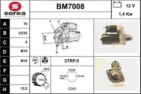 Sera BM7008 - Başlanğıc furqanavto.az