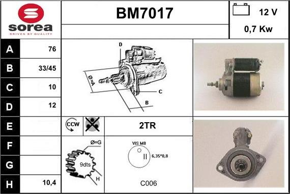 Sera BM7017 - Başlanğıc furqanavto.az