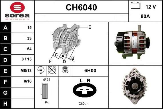 Sera CH6040 - Alternator furqanavto.az