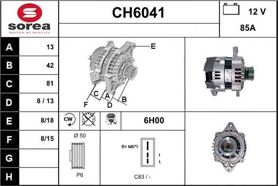 Sera CH6041 - Alternator furqanavto.az