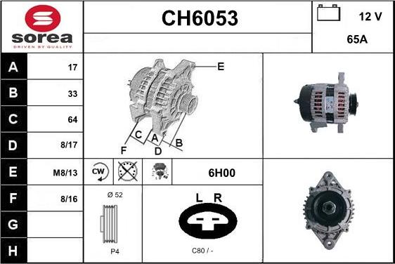 Sera CH6053 - Alternator furqanavto.az