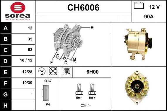 Sera CH6006 - Alternator furqanavto.az