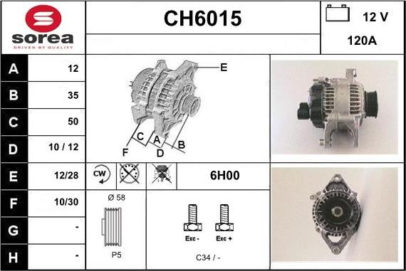 Sera CH6015 - Alternator furqanavto.az