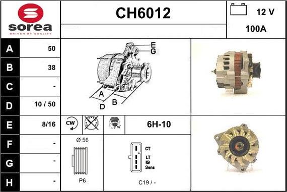 Sera CH6012 - Alternator furqanavto.az