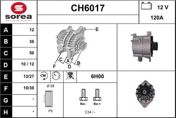 Sera CH6017 - Alternator furqanavto.az