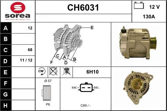 Sera CH6031 - Alternator furqanavto.az