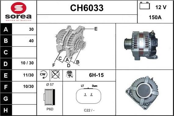 Sera CH6033 - Alternator furqanavto.az