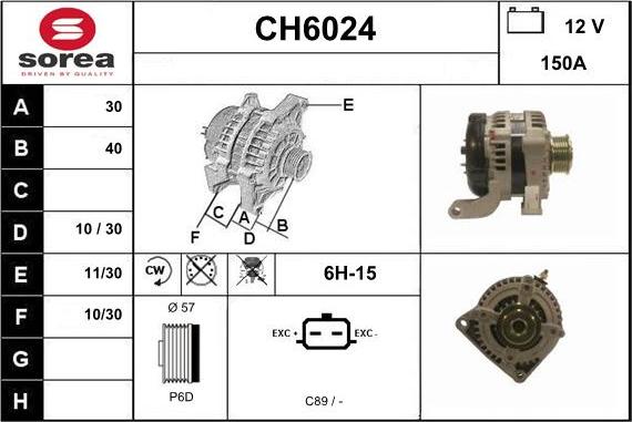 Sera CH6024 - Alternator furqanavto.az