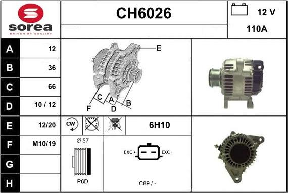 Sera CH6026 - Alternator furqanavto.az