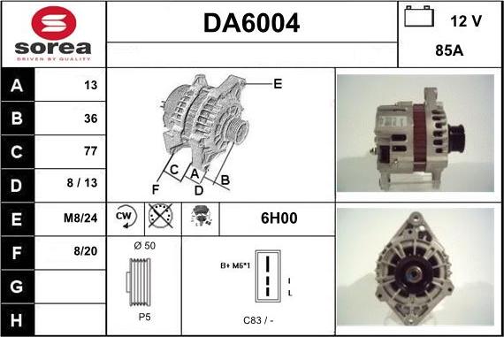 Sera DA6004 - Alternator furqanavto.az