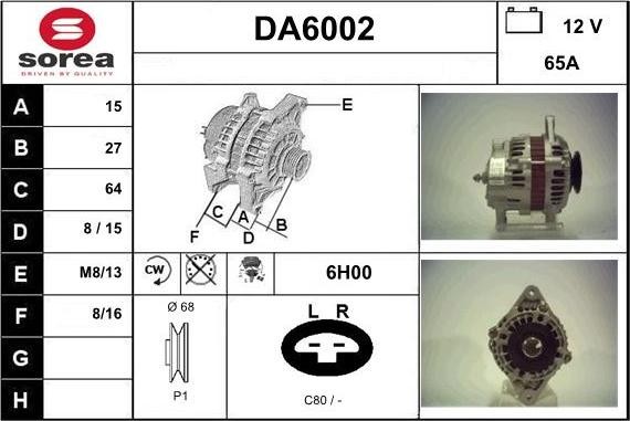 Sera DA6002 - Alternator furqanavto.az