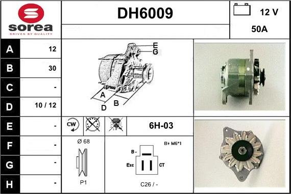 Sera DH6009 - Alternator furqanavto.az