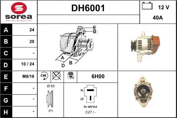 Sera DH6001 - Alternator furqanavto.az