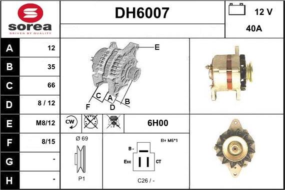 Sera DH6007 - Alternator furqanavto.az