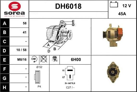 Sera DH6018 - Alternator furqanavto.az