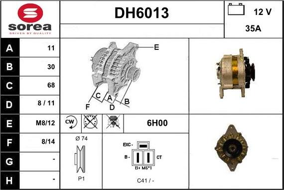 Sera DH6013 - Alternator furqanavto.az