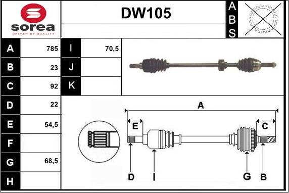 Sera DW105 - Sürücü mili furqanavto.az