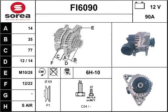 Sera FI6090 - Alternator furqanavto.az