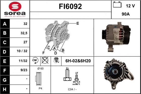 Sera FI6092 - Alternator furqanavto.az