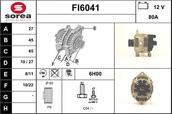 Sera FI6041 - Alternator furqanavto.az